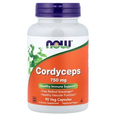 나우푸드 동충하초 이뮨지원 Cordyceps 750mg 90캡슐, 90정, 1개, 90정