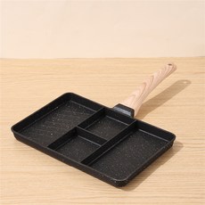 亞馬遜牛排雞蛋平底鍋家用多功能煎鍋麥飯石塗層早餐鍋煎廠家批發, 1個, 黑色:如圖所示, 1cm