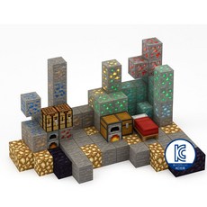 마크 광물 광산 자석 블럭 128피스 마그네틱 큐브 피규어 장난감 세트 웰키자석블럭, 1개