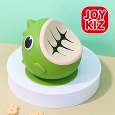 공룡 실리콘 스낵볼 2종(택1)/유아 식기/접시/그릇/간식 용기, 1개, 초록 공룡 흡착볼