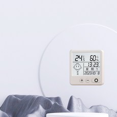 數位溫濕度計 外接探針 高精度電子溫濕度計 嬰兒壁掛式家用室內, 1個, 18孔進風監測-超高精度 用壞包退 ,便攜mini-三大功能+貼墻膠
