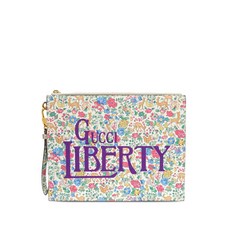 구찌 중고 2016-2026 리버티 레더 플로라 클러치