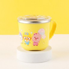 릴팡 뽀로로 논슬립 뚜껑 스텐컵, 피크닉 (뽀로로), 1개