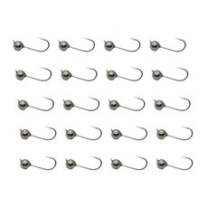 ALICHINO 플라이 낚시용 텅스텐 플라이 타이 지그 헤드 소형 라운드 볼 크래피 지그 헤드 텅스텐 나노 지그 키트 후크 포함 텅스텐 비즈 (8가지 색상 세트 40개, 블랙 니켈 20개