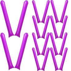 피플스파티 국산 원형 응원용 막대풍선 벌룬스틱스 10쌍, 20개, 보라색