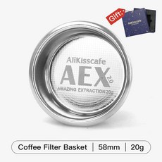 58mm 에스프레소 포터 메이커 바구니 더블 레이어 홈 바리 스타 액세서리 용 커피, 07 58mm Basket 20g