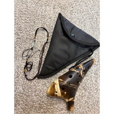 12孔中音陶笛 附收納袋與掛繩, 1個, 燻燒款-A