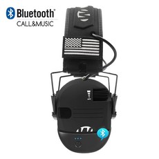 새로운 전자 블루투스 귀마개 사운드 소음 증폭 장치 보호 슈팅 감소 귀 청력, Bla with adadpter