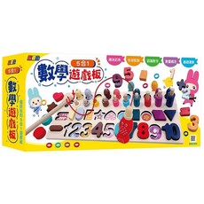 幾米兒童圖書 忍者兔數學5合1遊戲板 磁性釣魚數字積木運算木桿玩具 益智教具, 1個, Multicolor