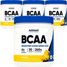 nutricost BCCA蛋白質補充保健粉 鳳梨口味, 4個, 240克
