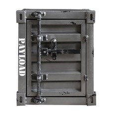 컨테이너 캐비닛 철제 테이블 수납함 레트로 보관함 인테리어 소품, 전체 의상, 총회가 낡았다.