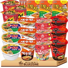 소컵 세트(진라면 매운+신라면+육개장사발면+미니왕뚜껑+도시락+열라면), 1박스
