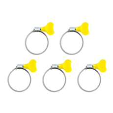 NOV- 호스 고정 글램프 25~44mm 파이프 조임 밴드 호스반도, 옐로우, 5개