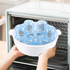 전자레인지 스팀 살균기 업그레이드된 병용 살균기 재사용 가능한 고온 저항 병 청소기 가정용