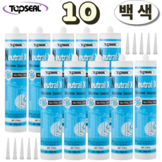 탑씰 Neutral-X 일반용 백색 실리콘 실란트 270ml 노즐포함, 10개