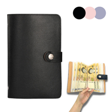 머니큐 현금 바인더 지폐 수납 저축 무지출 챌린지, 블랙, 1개