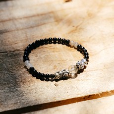 【Montagne】貔貅丨綠幽靈。黑曜石。月光石。拉長石 招財納福 提升個人魅力與創造力, 16m