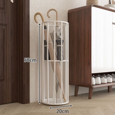 雨傘架 雨傘收納架 雨傘置物架 傘架 家用雨傘架 辦公室雨傘架圓形雨傘架入戶門口家用收納筐酒店商用雨傘桶瀝水鐵藝掛放傘, 1個, 白色落地款