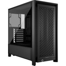 CORSAIR 4000D 프레임 모듈식 미드 타워 ATX PC 케이스 - 고풍량 인피니레일 팬 장착 시스템 듀얼 360mm 라디에이터 지원 ASUS BTF MSI 프로젝트 제로