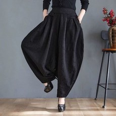 여성 계량 법복 절복 항아리바지 절바지 통바지 루즈핏 고급스러운
