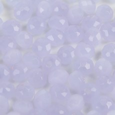 크리스탈 유리 론델컷 론델 비즈 3mm 불투명, 1세트, F0362. 밀키퍼플