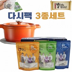 감사한분들께 고급 [다시팩 3종 세트] 해물 디포리 멸치 육수 진한 시원한 만능 국물 117g 중소기업 회사 명절 선물 세트, 김수미다시팩(3종), 1개