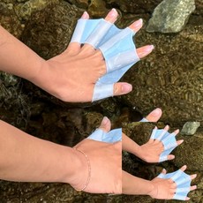 오픈형 손가락 말랑 오리발 물갈퀴 장갑 M 수영훈련 수영도구 수영용품 수영숏핀