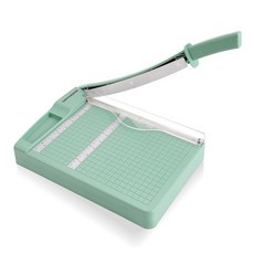 30.5cm12인치 튼튼한 길로틴 종이 커터 - 4Cr13 스틸 블레이드가 있는 전문 종이 트리머 10~12장 절단 사무실 공예 및 교실용 정밀 그리드 및 안전 가드 41, Green
