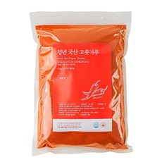 25년 햇 청년고춧가루 국산 매운맛 고운가루, 1개, 1kg