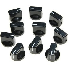 KAISH 10pcs 기타 AMP 이펙트 페달 노브 포인터 세트 스크류 브론즈