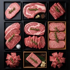 한국농수축산 국내산 1등급 소고기 모둠 꽃갈비살 + 등심 + 채끝살 + 부채살, 1세트, 800g