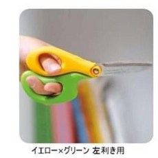 Benesse 巧虎 琪琪 日本製兒童不鏽鋼安全剪刀, 左手綠色現貨