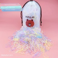 限時下殺!40000支果凍色橡皮筋橡皮筋高彈力橡皮筋一次性發繩, 果凍卡通, 1個