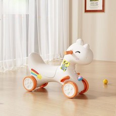 多功能兒童搖搖馬滑行車，寶寶玩具，安全環保材質，舒適座椅設計, 橘色【滑滑車】, 1個