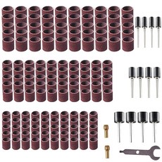 165피스 회전식 공구 샌딩 드럼 240그릿 드릴 액세서리용 샌딩 드럼 샌더 비트 밴드, 165피스 회전식 공구 샌딩 드럼 240그릿, 드릴 액