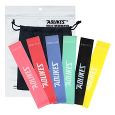 루프 밴드 요가 힙업 골반 운동 6종 세트 6단계별 성능 향상, 루프밴드 6종 1세트, 1개