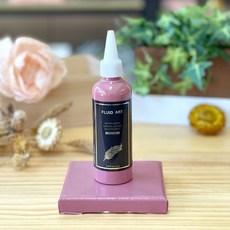 金羽毛 流體顏料 500ml 單瓶裝 台灣製 馬卡龍 彩色 螢光 金屬 莫蘭迪 壓克力顏料 手作, 莫蘭紅