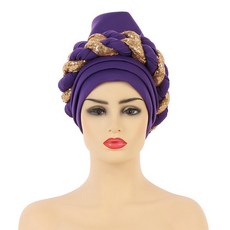 아프리카 전동 의상 최신 자동차 Geles Headtie 이미 만든 Headties 빛나는 장식 조각 터번 모자 여성용 여성 머리 랩