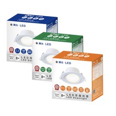 舞光 LED 8W 浩瀚款崁燈, 1個, 崁孔9CM/白框,自然光4000K, 自然光4000K