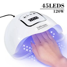 젤네일굽기 램프 전문 UV 젤 네일 드라이어 광택제 45 LED 비즈 4 타이머 120W 라이트 maquina de unha em