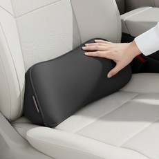 하임리프 사계절용 바른자세 메모리폼 차량 허리쿠션, 1개, 블랙