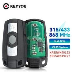 자동차 스마트 원격 키 KEYYOU BMW CAS3 1/3/5/7 시리즈 X5 X6 E60 E61 E70 E71 E87 E90 Z4 315/433/868MHz PCF7953 K, 1) 315Mhz, 1) 315Mhz