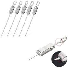 밀어서 빼는 바베큐 캠핑 글램핑 긴 스텐 꼬치 꼬챙이 5개 35cm