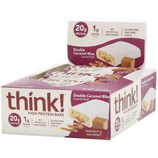 THINK High Protein Bar Double Caramel Bliss 無麩質 20g 蛋白質, 62g, 10條