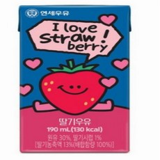 연세유업 딸기우유, 190ml, 72팩