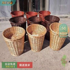 A15 藤編堆頭籃 超市展示水果陳列藤筐 果蔬編織收納貨架 商超陳列道具, 【紅棕色】,【布 墊】, 1個