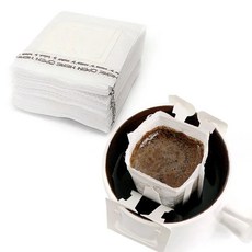 50/100개 커피 필터백 일회용 휴대용 이어 에스프레소 걸이형 종이팩 드립, 50pcs