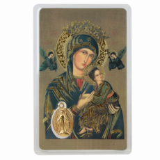 영원한 도움의 성모님(금박) 카드형 상본 기도문 천주교 성물