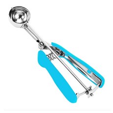 OSHLANT Ice Cream Scoop 18/8 Stainless Steel Cookie 5.3Tbsp/80ml/2.7oz Dough Scooper with Trigger, #70/ 0.8Tbsp, 실버-블랙