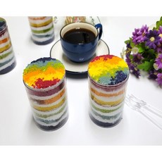 레인보우 컵케익만들기(케이크만들기 레인보우시트 케익시트 레인보우케이크), 510g, 1개, 시트 등 구성품 3종